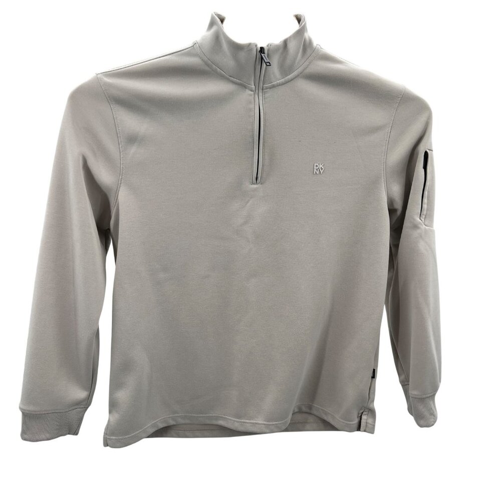 DKNY Mens Gray Quarter-Zip‎ Pullover Sweatshirt XL